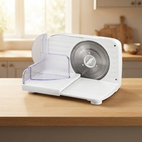 Trancheuse électrique 150W S-891, design pliable, lame en acier inoxydable 190mm, réglable de 0 à 15mm, pour couper la viande et les aliments en cuisine