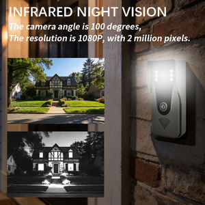 2 Telli Şeffaf Stoklu Mobil Uygulama Kapı Yönetim Sistemi Hava Koşullarına Dayanıklı Dış Mekan Kurulumu İki Yönlü İnterkom Sesli Görüntülü İnterkom Sistemi - Product Image 4