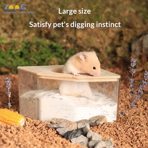 Zoog Golden Hamster Baño Multifunción de Doble Uso para Higienización y Aseo, con Diseño Anti-Salpicaduras, Moldeado por Inyección, para Arena y Orina - Product Image 3