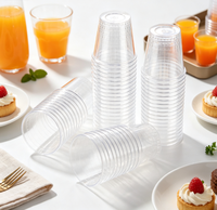Heetverkopende, wegwerpbaar, recycleerbare, transparante plastic drinkbekers voor sap, dranken, desserts, bruiloften en feestbenodigdheden