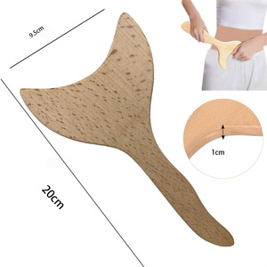 Planche Gua Sha en bois en forme de Y, 70g, pour le massage et la relaxation du visage et du corps entier, beauté - Product Image 2