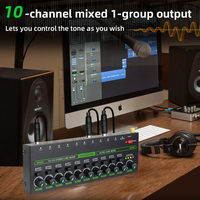 Préamplificateur de microphone 10 canaux BHA MIX1000-PRO avec contrôle de gain indépendant, montable en rack, pour scène
