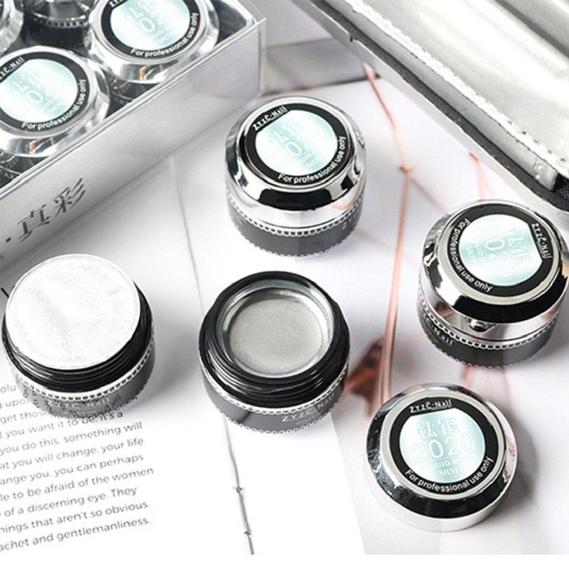 metallic titanium gel paint nail painting for nails art