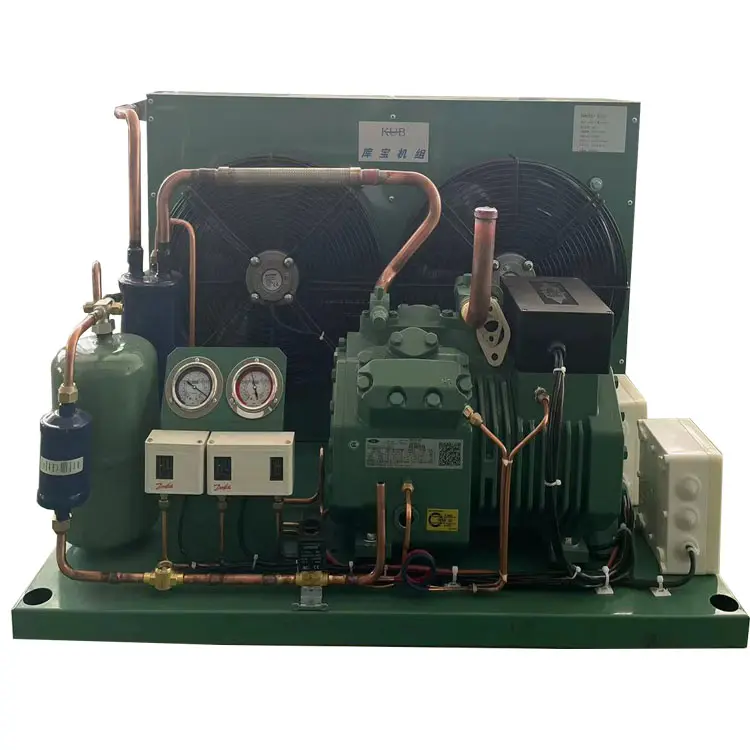 4DES-5Y5HPピストンコンプレッサー耐食性銅管および銅フィン冷凍ユニット5HPマリンコンデンシングユニット