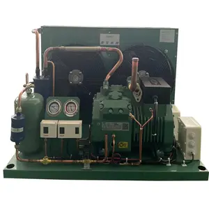 4DES-5Y 5HP compressor de pistão Tubo de cobre resistente à corrosão e cobre fin refrigeration unit 5HP Marine condensing unit