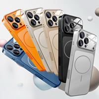 Accessoires magnétiques en verre pour iPhone 17 18 Pro, nouvelle coque anti-rayures pour recharge sans fil compatible iPhone 17 16 15 14 13