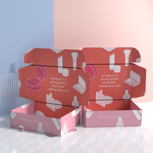 Boîte de papier ondulé rose de conception personnalisée boîte d'emballage de <span class=keywords><strong>maquillage</strong></span> de beauté cosmétique boîte d'expédition d'expédition de soins de la peau - Product Image 4