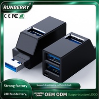 Extensor USB Tipo-C, Hub Divisor de 3 Puertos para Computadora, Mini Hub USB, Hub USB de Alta Velocidad para Transferencia de Datos