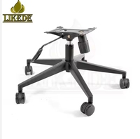 Pieds de bureau en alliage d'aluminium noir mat avec revêtement poudré, réglables en hauteur, pivotants à 360 degrés, à cinq griffes