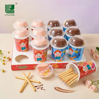 Collations professionnelles chinoises avec revêtement de chocolat, pièces, cuillères à énergie, crème aux fraises, Biscuits revêtues de lait, produit pour enfants
