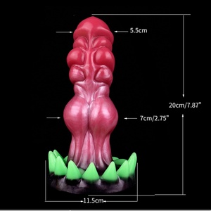 Fantasy Knot <b>Dildo</b> With Sucker Textured Satisfaction Monster Penis Silicone Anal Plug Luminous Sex Toys for Women - Product Image 2