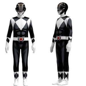 Combinaison Power Rangers pour enfants, costume jaune, rouge, vert, noir, bleu, rose, combinaison de film télévisé pour garçons - Product Image 4