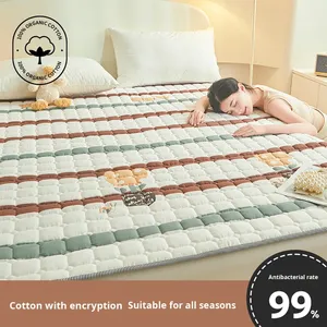 Protector de colchón Protector de cama de algodón puro Acolchado Sábana de cama de algodón completo Impreso Múltiples colores Suave Cómodo - Product Image 2