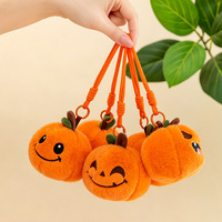 Porte-clés en peluche citrouille réaliste pour Halloween, avec expressions expressives, disponible en gros et personnalisable