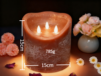 Große rote LED-Kerzen Batterie betriebene und duftende umwelt freundliche Säulen form für Weihnachts hochzeiten und festliche Wohnkultur