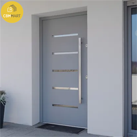 CBMMart USA Nouveau Design Villa Cadre Noir Double Balançoire Entrée Principale Résistant au Feu Portes en Fer Forgé projet