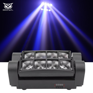8x3W RGBW mini Spider kép quét xung Strobe chùm dẫn di chuyển đầu ánh sáng cho DJ Bar Đảng Disco - Product Image 3