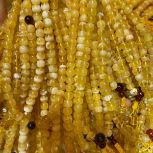 Presa di fabbrica naturale ambra Baltica di Alta qualità Oro bianco ambra braccialetto branelli di preghiera Musulmani 108 - Product Image 4