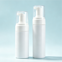 Flacon pompe portable en mousse blanche PET pour soins de la peau, personnalisable avec impression sérigraphique