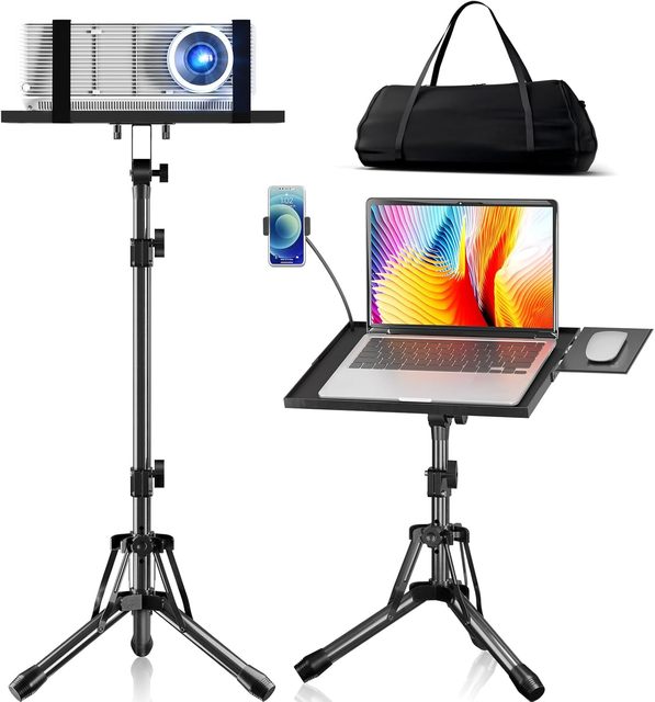 CYDISPLAY Modern Foldable Projector Stand DIY Floor Lift Desktop Laptop Adjustable Portable Tripod AV Mini Projector