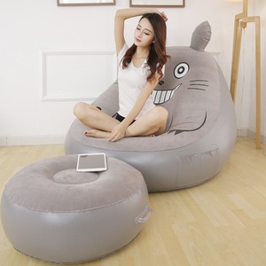 Sofá inflable reclinable Wansheng Totoro de 0.3 mm de grosor, tamaño individual, para uso en interiores y exteriores. - Product Image 4