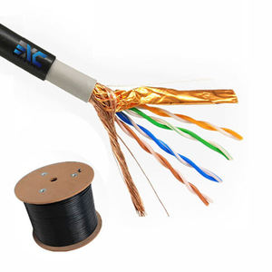Câble <span class=keywords><strong>Ethernet</strong></span> double <span class=keywords><strong>blindé</strong></span> S/FTP CAT6 Gigabit 10000ft UTP CAT6E cordon de raccordement intérieur extérieur 23AWG câbles de Communication FTP - Product Image 4