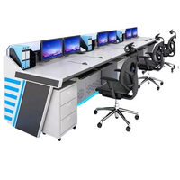 Poste de travail du centre de commande personnalisable, console moderne, bureau des employés