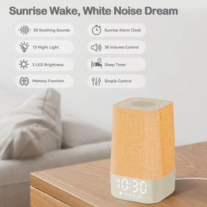 Reloj <span class=keywords><strong>Despertador</strong></span> Portátil con Sonido Blanco y Luz Nocturna Cálida, <span class=keywords><strong>30</strong></span> Sonidos Relajantes de la Naturaleza, Ayuda para Dormir, Reloj <span class=keywords><strong>Despertador</strong></span> con Simulación de Amanecer - Product Image 2