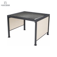 Pergola bioclimatique en aluminium à toit à lamelles motorisé, imperméable, pour jardin extérieur, Alboran Bank