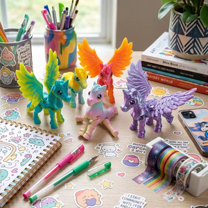 Figurine d'animal mignon transformable licorne ange imprimée en 3D, best-seller, jouet tendance, décoration, ornement, cadeau Oddcarft, échelle 1/12 - Product Image 2