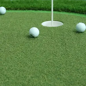 Popular de alta calidad putting green césped sintético alfombra de césped artificial césped de golf personalizado