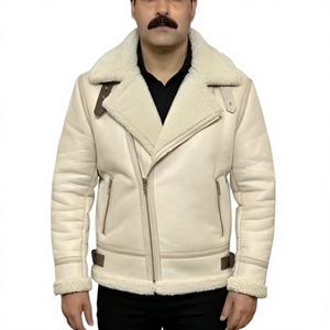 Veste d'extérieur décontractée en cuir et toile à col montant, respirante, style streetwear, mode hiver, conception personnalisée avec logo OEM - Product Image 1