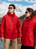 Veste imperméable coupe-vent unisexe à capuche avec doublure polaire intégrée, idéale pour la randonnée et le camping, motif automne