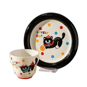 Lovely Cat Ceramic Cup With Polka Dots And Kitten Design For Coffee Lovers - Product Image 5