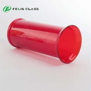 Pantalla de Lámpara de Vidrio Cilíndrica de Color Rojo de Diseño Moderno, Cubierta de Vidrio LED para Lámpara Colgante - Product Image 4