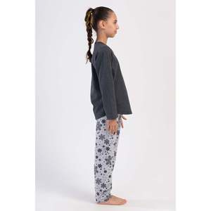 Girl's Casual 2-Piece Set Cuffed Round Neck Long Sleeve Oval Pyjamas for 7-8/13-14 <b>Years</b> for 9 and 11-<b>Year</b>-Olds - Product Image 3