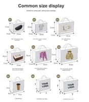 Sac en papier de luxe Youen personnalisé avec logo, couleur or champagne, pour vêtements, avec ruban, idéal pour le commerce de détail