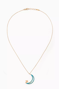 Collar de Acero Inoxidable con Esmalte de Luna 'Allah' de Inspire Jewelry en Oro de 18 Quilates - Product Image 2