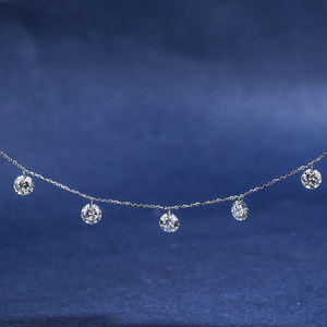 สร้อยคอเพชรทรงกลม Messi Jewelry รุ่น MSN-960 ทองคำขาว 9K มีสินค้าในสต็อก - Product Image 4