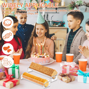 Promotion : Lot de 2 plateaux en acrylique pour biscuits, <span class=keywords><strong>présentoir</strong></span> à macarons, support de présentation pour biscuits, plateau de service pour craquelins, idéal pour la présentation alimentaire à la maison ou lors de fêtes - Product Image 6