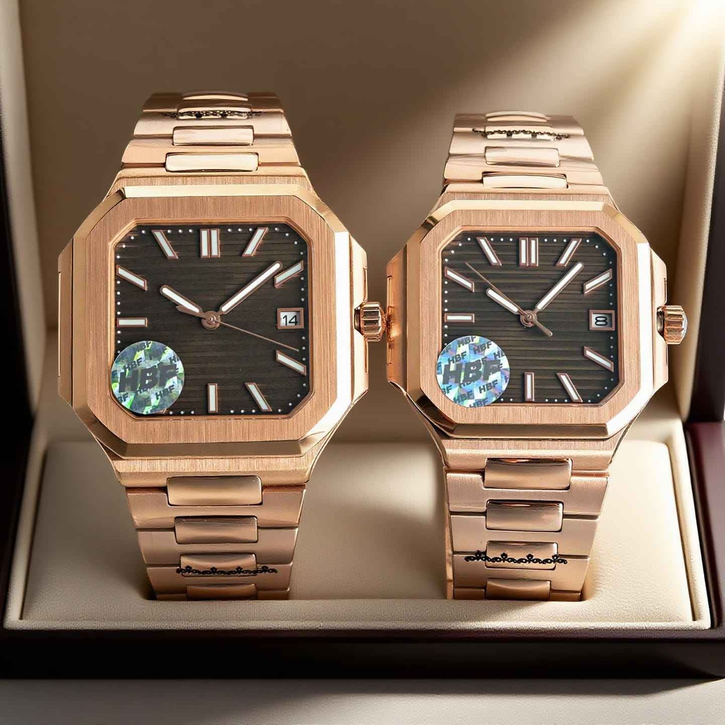 Rose Gold Case Black Dial