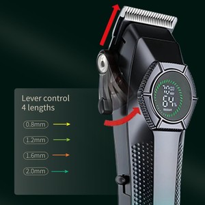 Kit de toilettage pour <span class=keywords><strong>homme</strong></span> sans fil 2 en 1, étanche IPX7, haute vitesse 7000 tr/min, tondeuse et rasoir avec écran LCD pour barbier - Product Image 4