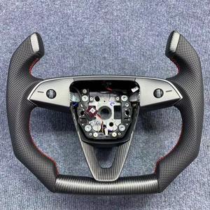 Volant en fibre de carbone véritable CarbMod Highland pour Tesla modèle Y/3 poignée en cuir Nappa avec fonction de chaleur - Product Image 5