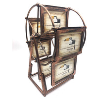 Grande roue rétro créative de 5 pouces robe de mariée personnalisée moulin à vent cadre photo mental décoration de scène de studio