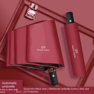 24 Bone Black Plastic Folding Sun Umbrella Dual-Purpose Automatic Sunshade Business Wholesale Printing Logo Sunscreen UV - Product Image 6