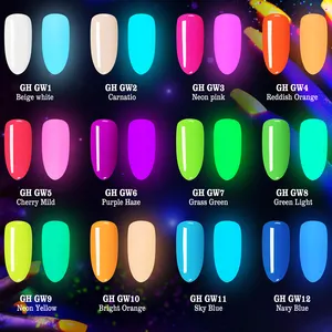 Factory Wholesale Polymer Nail Powder Luminous Acrylic Powder With 2000 Colors For Choice