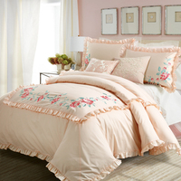 Draps de lit en coton égyptien de qualité supérieure, taille Queen, broderie
