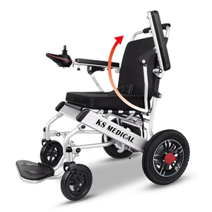 Fauteuil roulant électrique pliable léger KSM-601 avec dossier inclinable manuel, batterie au lithium portable - Product Image 3
