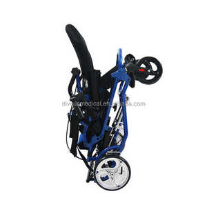 Nuevo producto de alta calidad plegable de aluminio para niños, silla de ruedas Manual para parálisis cerebral, silla de ruedas para niños, cochecito - Product Image 2
