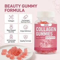Gummies au collagène pour la beauté de la peau, des cheveux et des ongles, en forme d'ours, 60 unités